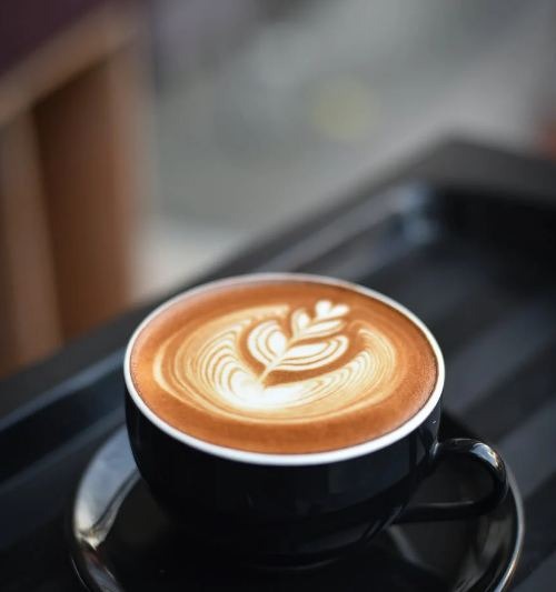 heart-shaped design on a latte. 