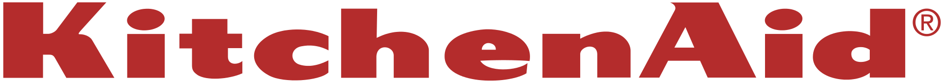 Brand logo of KitchenAid, a home appliance brand