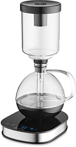 Gourmia GCM3500 Digital Siphon Artisanal Coffee Machine – Pedestal Display Touch LCD Control With Automatic & Manual Brewing Functions, Bold Flavor