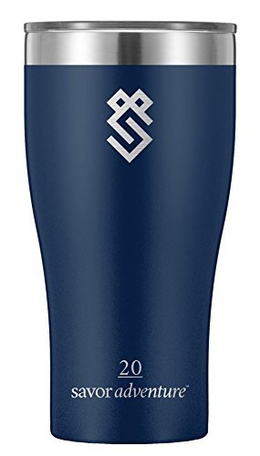 Summit Outdoor 20 oz Double Walled Vacuum Insulated Stainless Steel Travel Tumbler with BPA Free Lid, Use as a Coffee Mug, Pilsner Beer Glass, Iced Tea or Water Cup, For Men or Women, Dishwasher Safe