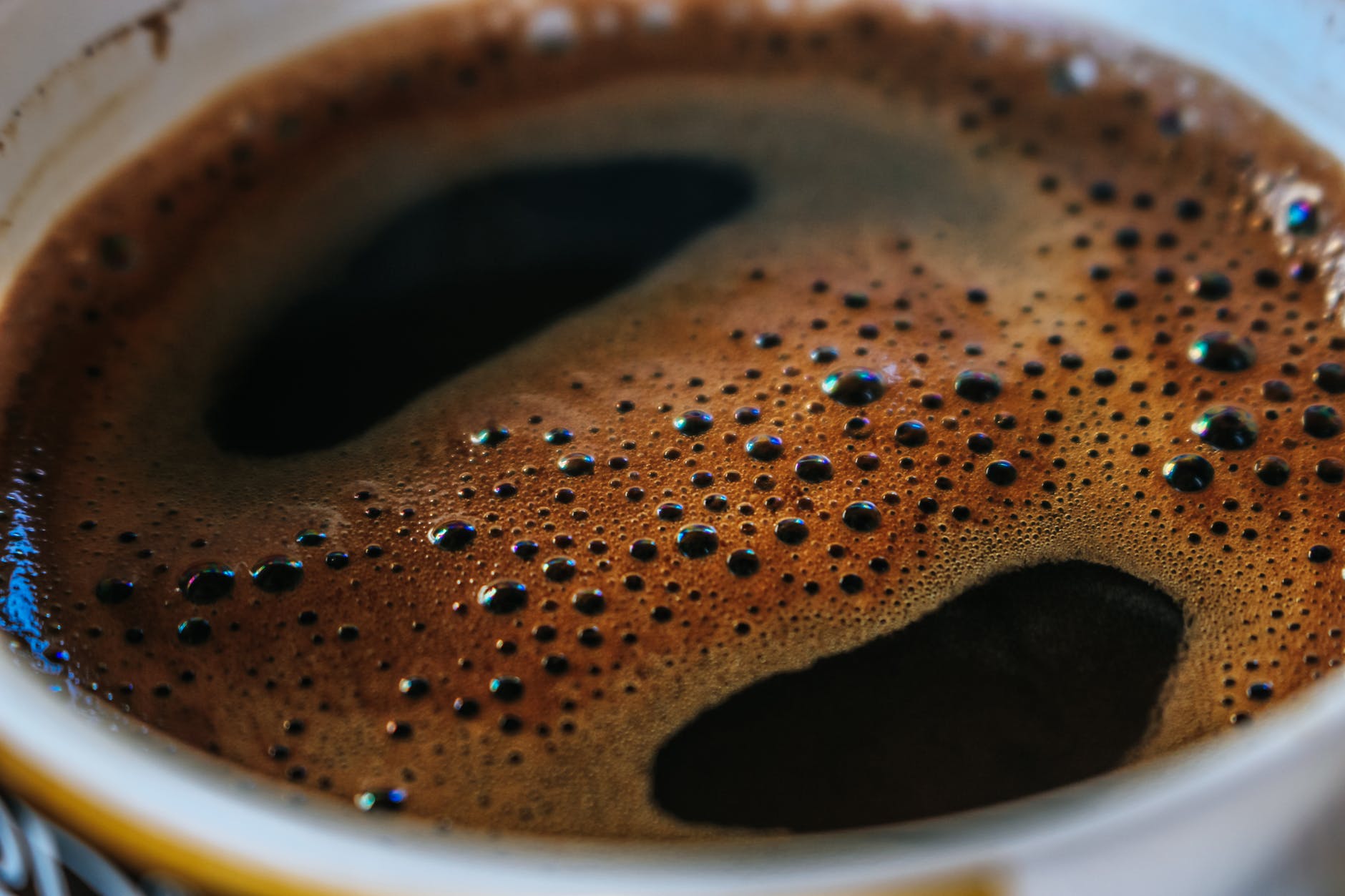 Close up of black coffee