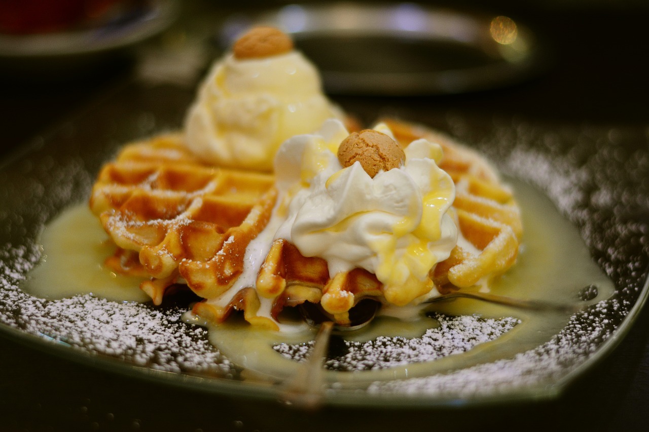 whipped cream waffles