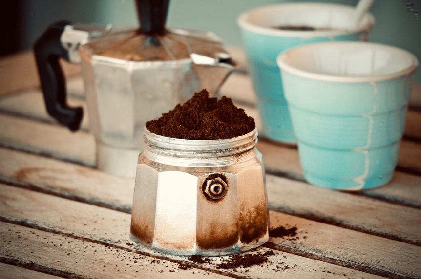 Espresso being made with a Moka pot. 