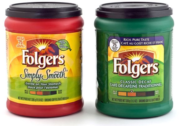 Two types of Folgers Coffee